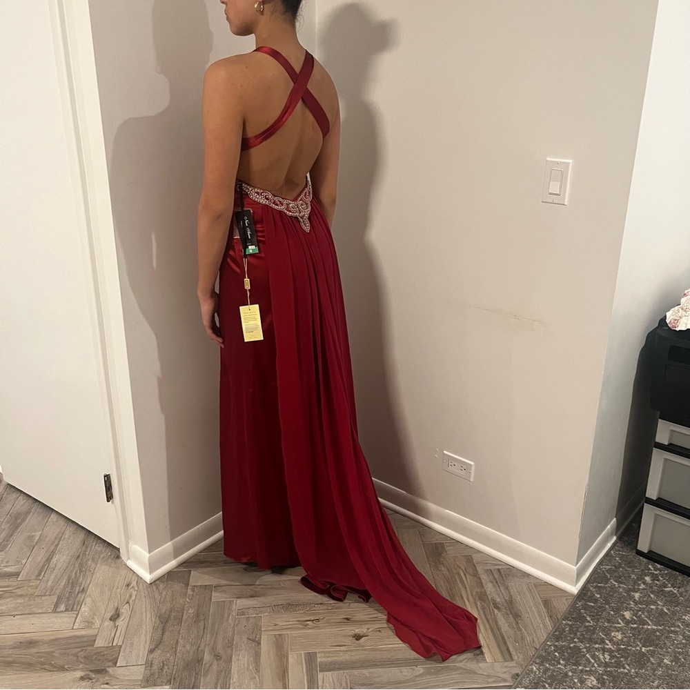 Elegant Red Evening Gown